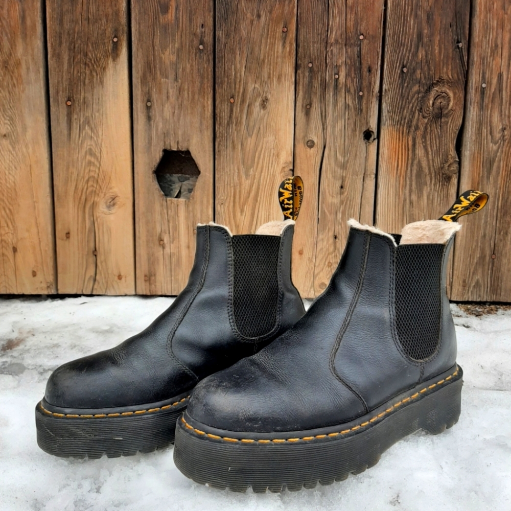 Dr Marten slip on platform